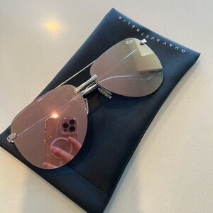Quay Australia The Playa Pink Aviator Sunglasses